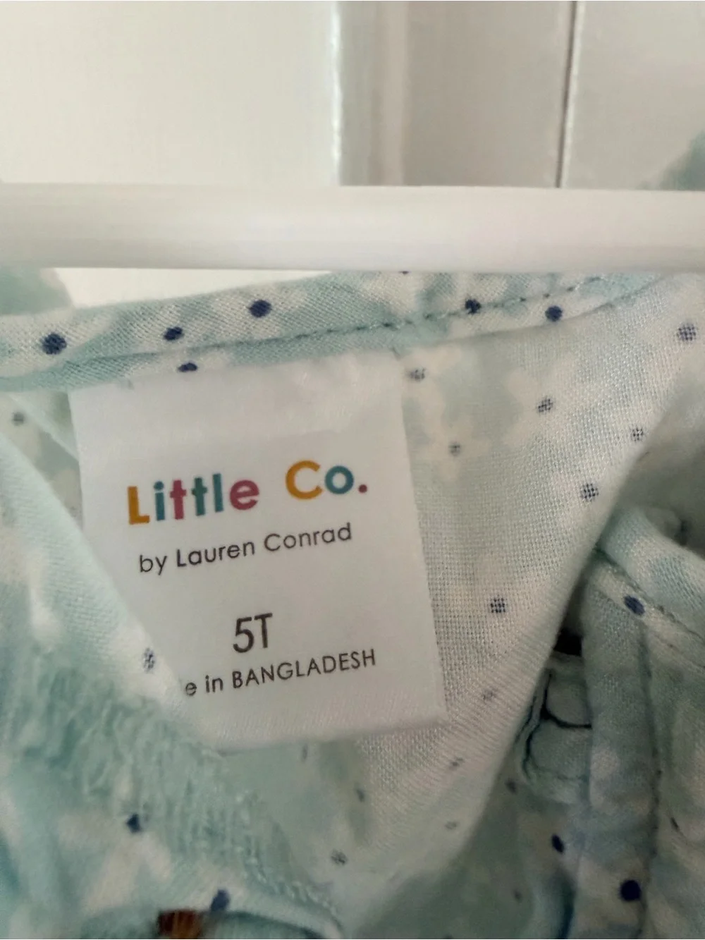 LC Lauren Conrad Pale Blue Floral Tiered Button Sundress